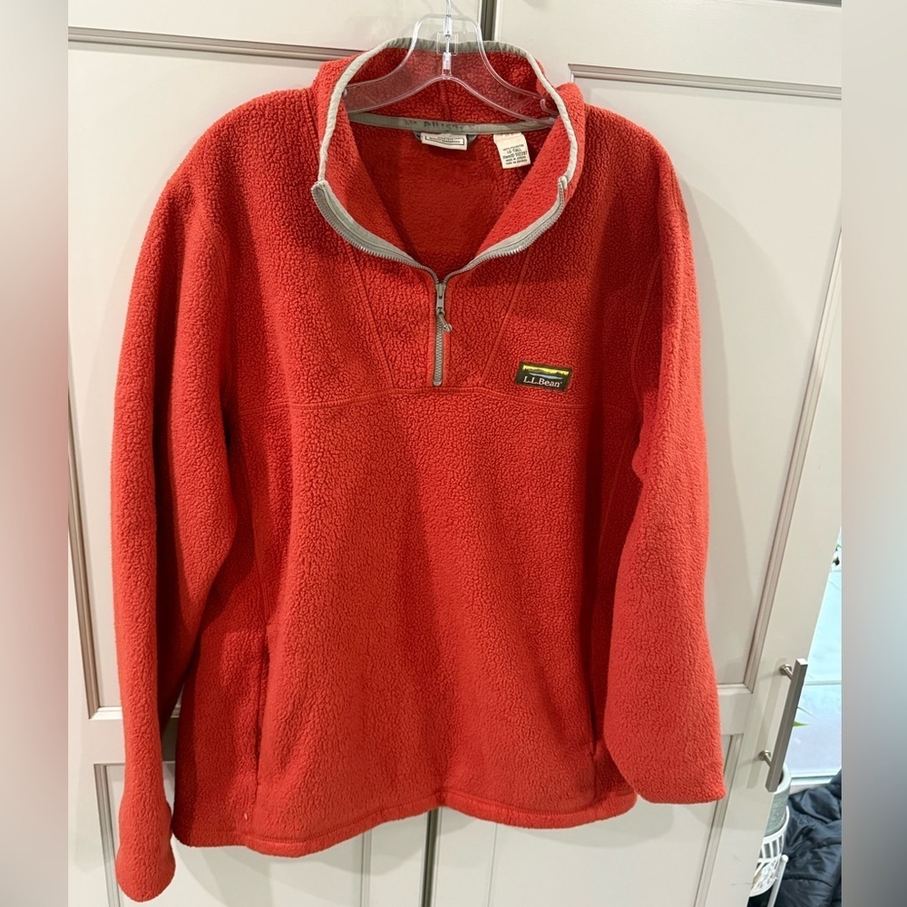 L.L Bean Fleeced Sweater men’s size L-Tall - Picture 3 of 12